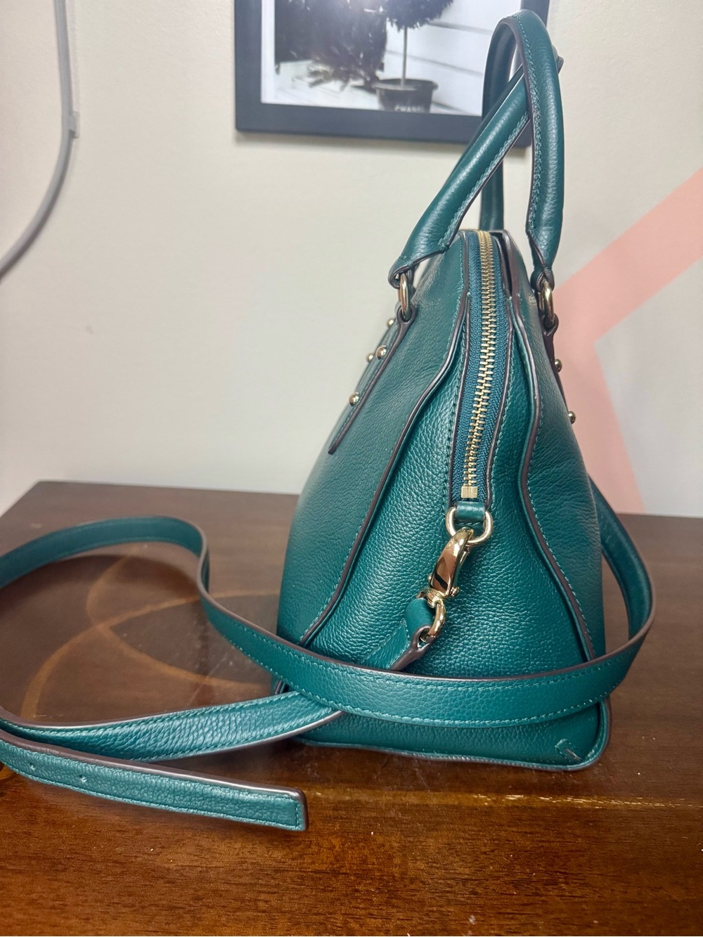 kate spade Dark Green Leather Dome Satchel - Picture 3 of 9